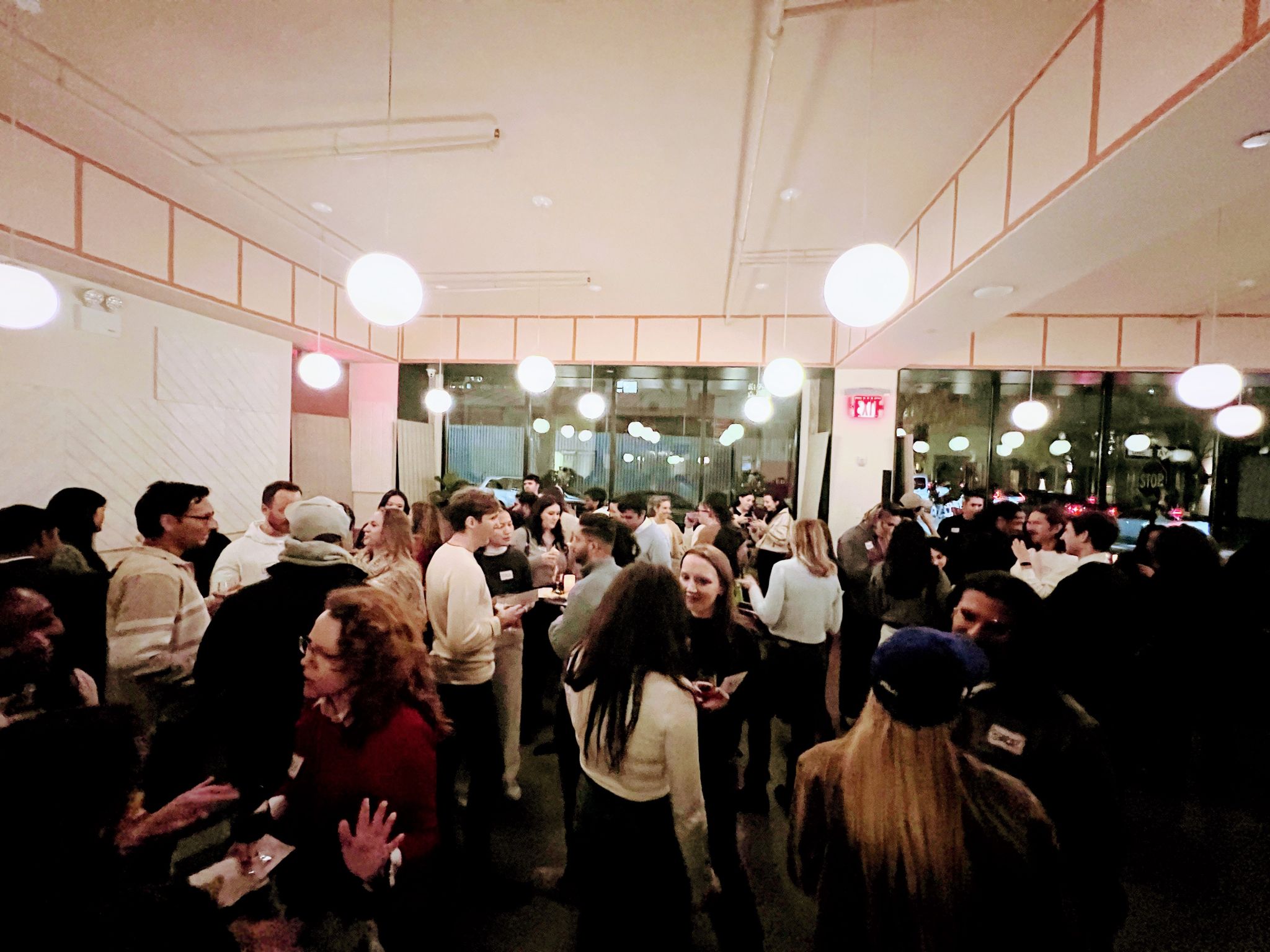 Packed room at Anti-Networking NYC event