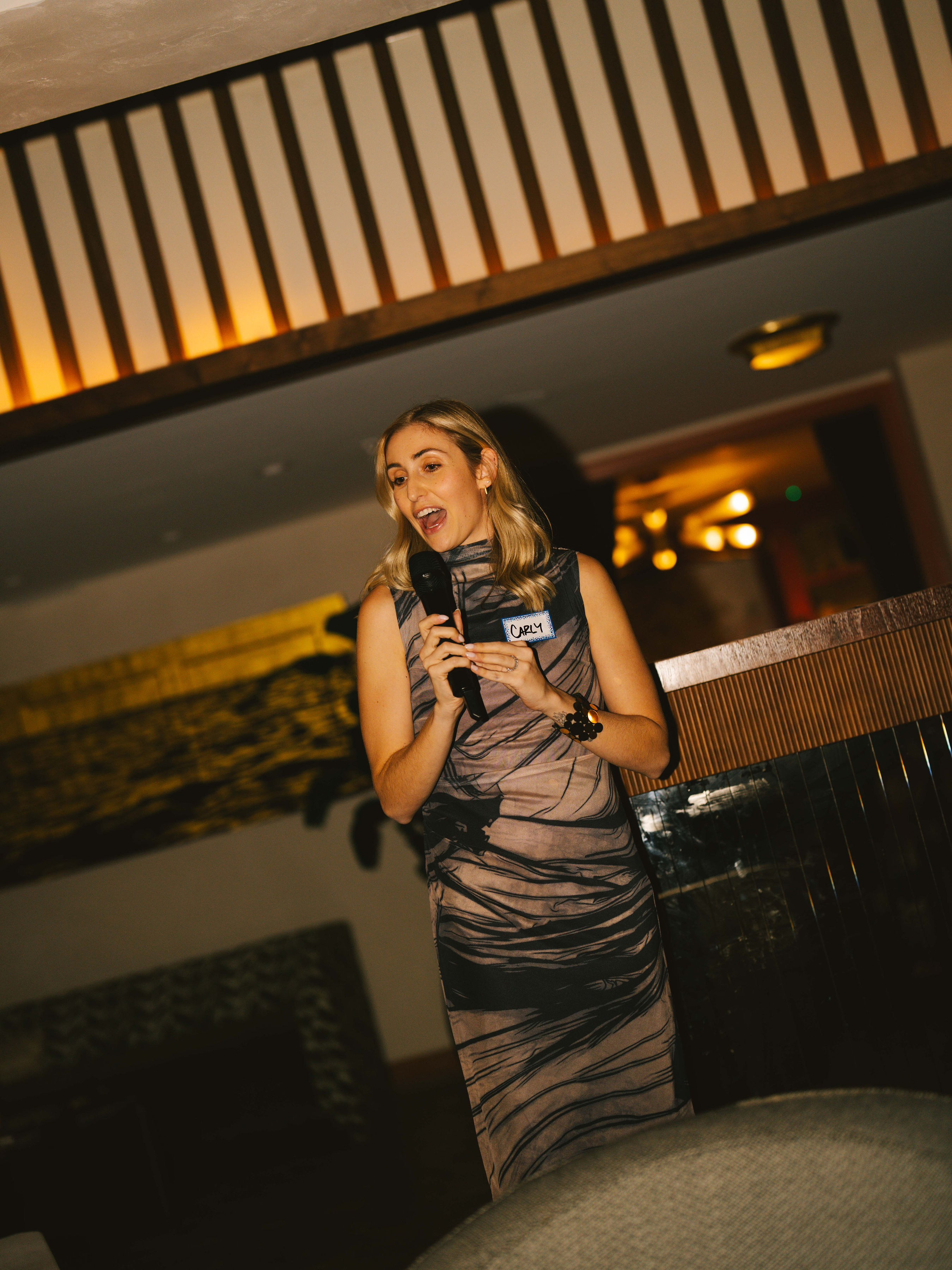 Carly Valancy speaking at Anti-Networking Miami